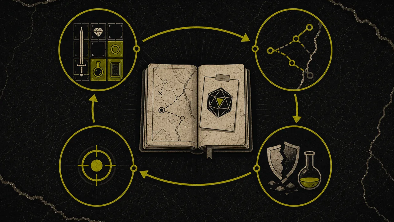 Lootbound first run review loop for inventory, route, failure cause, and next-run testing